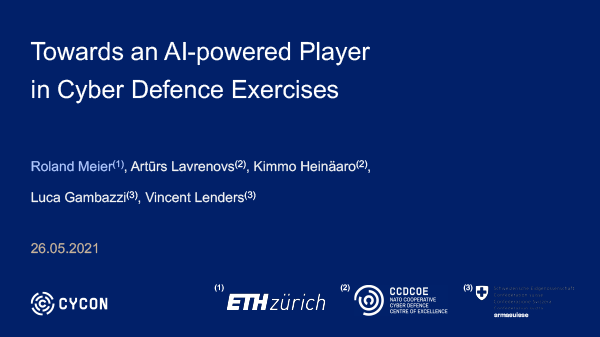 Towards an AI-powered Player in Cyber Defence Exercises