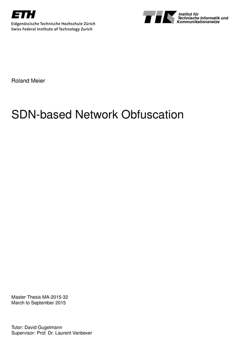 SDN-based Network Obfuscation