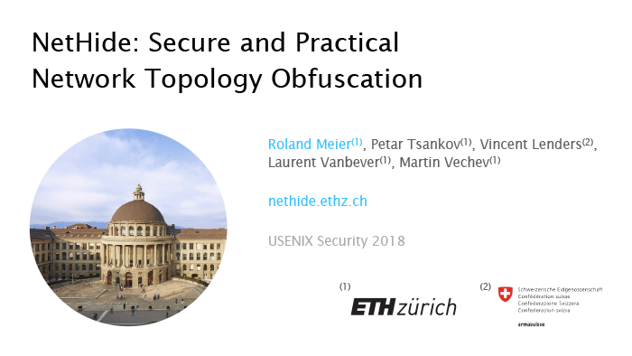 NetHide: Secure and Practical Network Topology Obfuscation